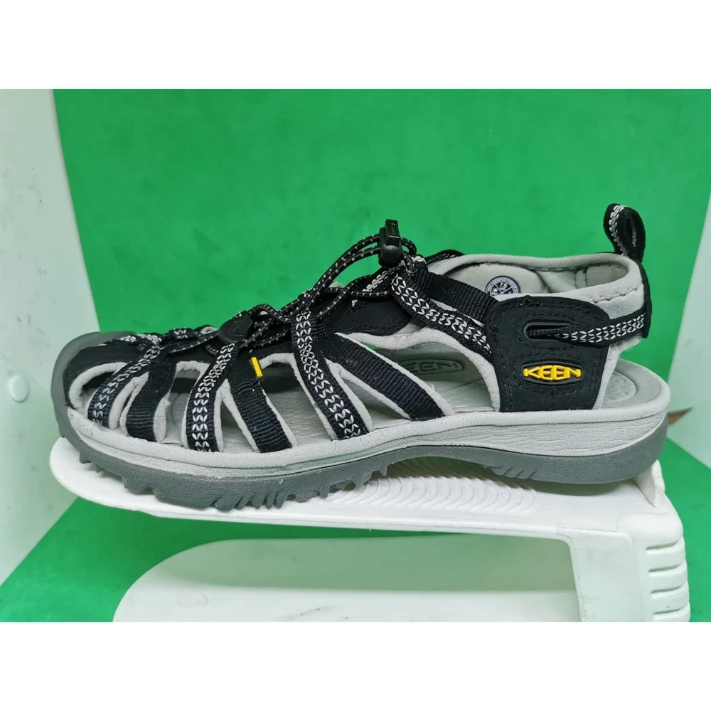 Keen Whisper Sport Sandals Womens Size 7.5 Water Trail Shoes Black Gray Hiking